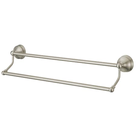 Kingston Brass Vintage 24" Dual Towel Bar, Brushed Nickel BA1163SN